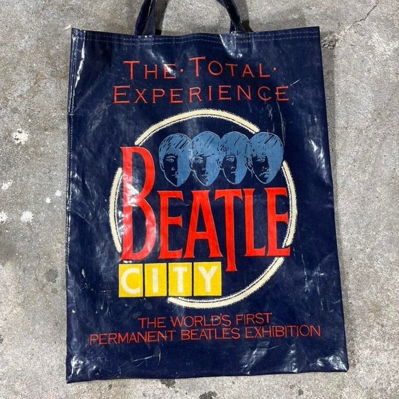 Vintage 70s authentic Beatles city concert tote bag - Picture 1 of 3
